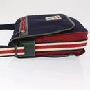 GUCCI Shoulder Bag Nylon Navy Silver 189662 Auth 165474-5