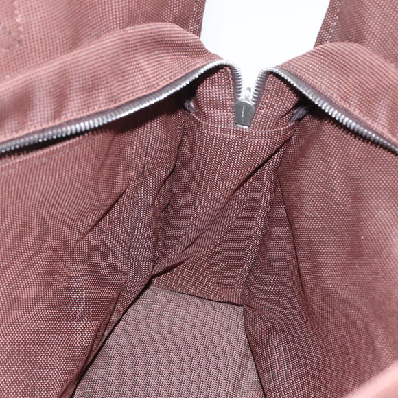 HERMES Her Line Tote MM Tote Bag Canvas Brown Auth 165475