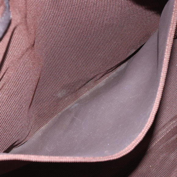 HERMES Her Line Tote MM Tote Bag Canvas Brown Auth 165475