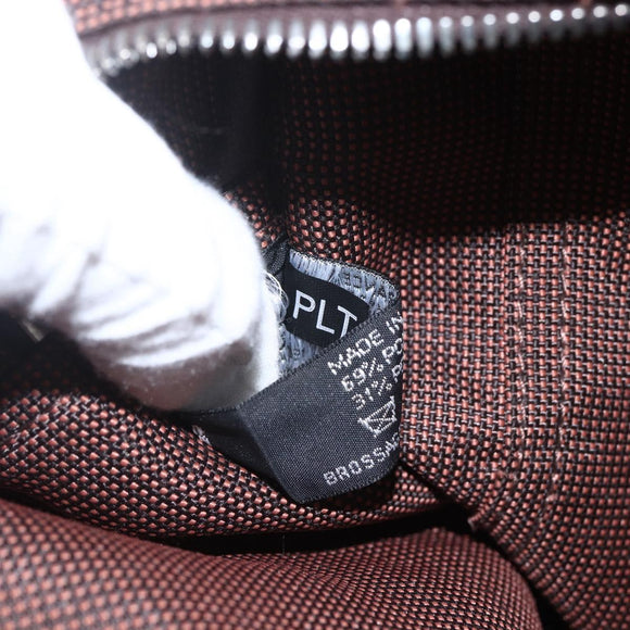 HERMES Her Line Tote MM Tote Bag Canvas Brown Auth 165475