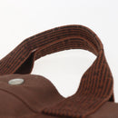 HERMES Her Line Tote MM Tote Bag Canvas Brown Auth 165475-8