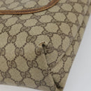 GUCCI GG Supreme Web Sherry Line Tote Bag PVC Beige Gold 89 02 003 Auth 165476-10