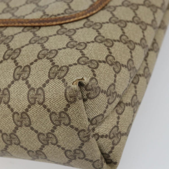 GUCCI GG Supreme Web Sherry Line Tote Bag PVC Beige Gold 89 02 003 Auth 165476