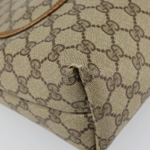 GUCCI GG Supreme Web Sherry Line Tote Bag PVC Beige Gold 89 02 003 Auth 165476