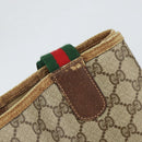 GUCCI GG Supreme Web Sherry Line Tote Bag PVC Beige Gold 89 02 003 Auth 165476-15