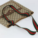GUCCI GG Supreme Web Sherry Line Tote Bag PVC Beige Gold 89 02 003 Auth 165476-6