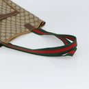 GUCCI GG Supreme Web Sherry Line Tote Bag PVC Beige Gold 89 02 003 Auth 165476-7