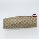 GUCCI GG Supreme Web Sherry Line Tote Bag PVC Beige Gold 89 02 003 Auth 165476-9