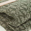 Christian Dior Trotter Canvas Tote Bag Green Silver Auth 165477V-8