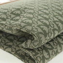 Christian Dior Trotter Canvas Tote Bag Green Silver Auth 165477V-16