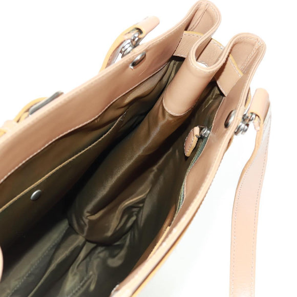 Christian Dior Trotter Canvas Tote Bag Green Silver Auth 165477V