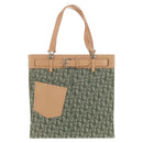 Christian Dior Trotter Canvas Tote Bag Green Silver Auth 165477V-13