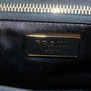 PRADA Sequin Tote Bag Nylon Gold Black Auth 165478V-19