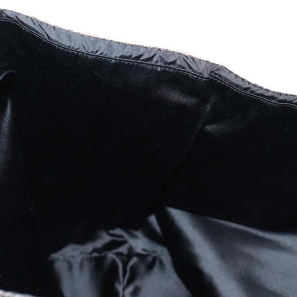 PRADA Sequin Tote Bag Nylon Gold Black Auth 165478V