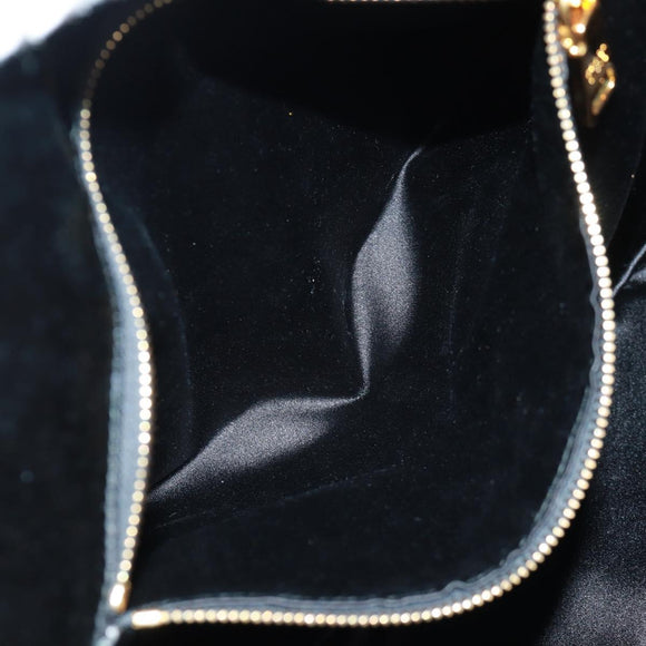 PRADA Sequin Tote Bag Nylon Gold Black Auth 165478V