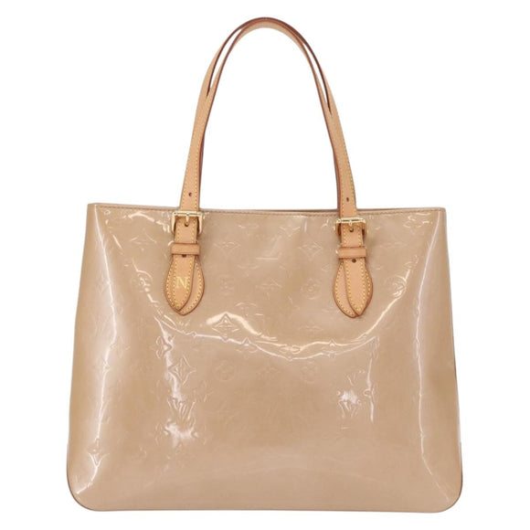 LOUIS VUITTON Monogram Vernis Brentwood Shoulder Bag Noisette M91511 Auth 165479