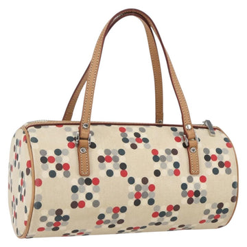 BURBERRY Blue Label Hand Bag Canvas Multicolor Silver Auth 165482