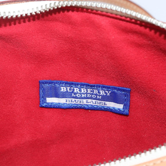 BURBERRY Blue Label Hand Bag Canvas Multicolor Silver Auth 165482