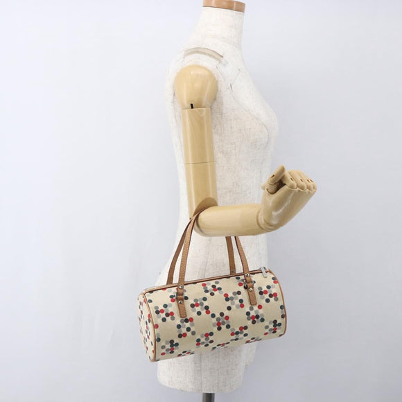 BURBERRY Blue Label Hand Bag Canvas Multicolor Silver Auth 165482
