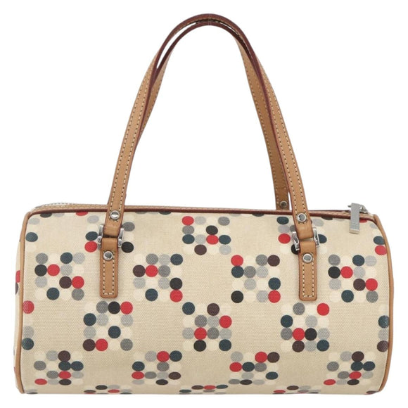 BURBERRY Blue Label Hand Bag Canvas Multicolor Silver Auth 165482