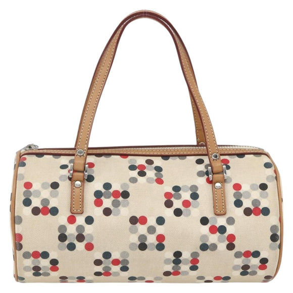 BURBERRY Blue Label Hand Bag Canvas Multicolor Silver Auth 165482