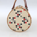 BURBERRY Blue Label Hand Bag Canvas Multicolor Silver Auth 165482-3