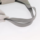 Salvatore Ferragamo Gancini Shoulder Bag Suede Gray Silver Auth 165484-7