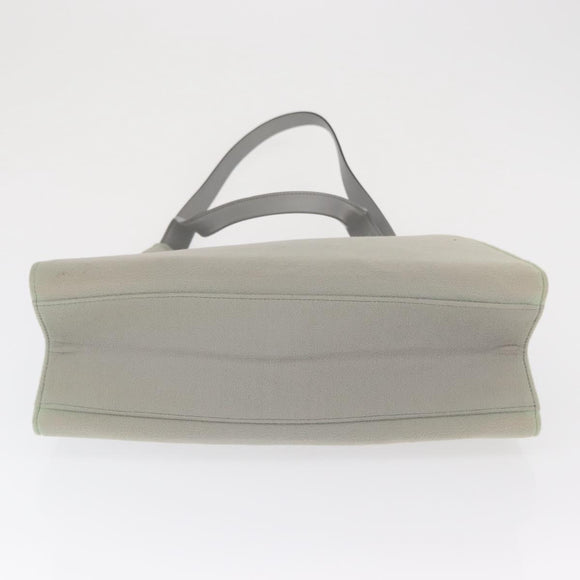 Salvatore Ferragamo Gancini Shoulder Bag Suede Gray Silver Auth 165484