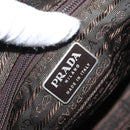 PRADA Shoulder Bag Nylon Khaki Silver Auth 165486-17