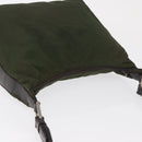 PRADA Shoulder Bag Nylon Khaki Silver Auth 165486-6