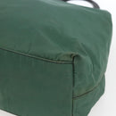 PRADA Hand Bag Nylon Green Silver Auth 165487-8