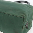 PRADA Hand Bag Nylon Green Silver Auth 165487-16