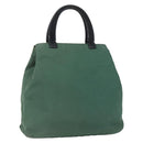 PRADA Hand Bag Nylon Green Silver Auth 165487-1