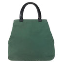 PRADA Hand Bag Nylon Green Silver Auth 165487-13