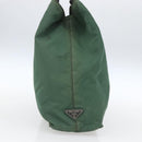 PRADA Hand Bag Nylon Green Silver Auth 165487-3