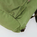 PRADA Backpack Nylon Green Silver Auth 165488-14