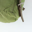 PRADA Backpack Nylon Green Silver Auth 165488-16