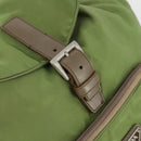 PRADA Backpack Nylon Green Silver Auth 165488-19