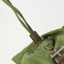PRADA Backpack Nylon Green Silver Auth 165488-9