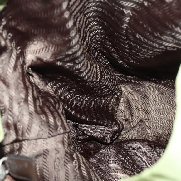 PRADA Backpack Nylon Green Silver Auth 165488