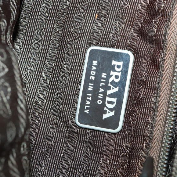 PRADA Backpack Nylon Green Silver Auth 165488