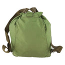 PRADA Backpack Nylon Green Silver Auth 165488-2