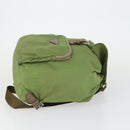 PRADA Backpack Nylon Green Silver Auth 165488-3