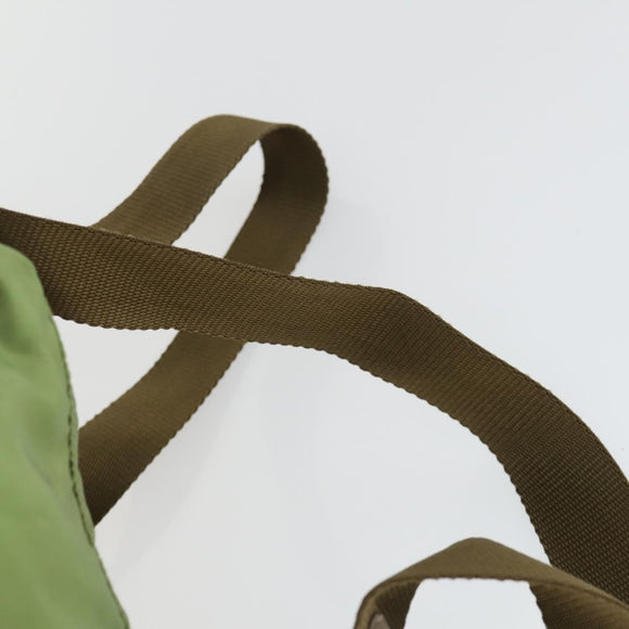 PRADA Backpack Nylon Green Silver Auth 165488