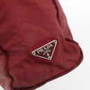 PRADA Hand Bag Nylon Red Silver Auth 165491-17
