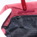 PRADA Hand Bag Nylon Red Silver Auth 165491-19