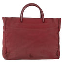 PRADA Hand Bag Nylon Red Silver Auth 165491-13