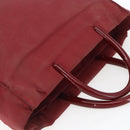 PRADA Hand Bag Nylon Red Silver Auth 165491-6