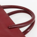 PRADA Hand Bag Nylon Red Silver Auth 165491-8