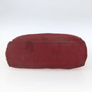 PRADA Hand Bag Nylon Red Silver Auth 165491-5